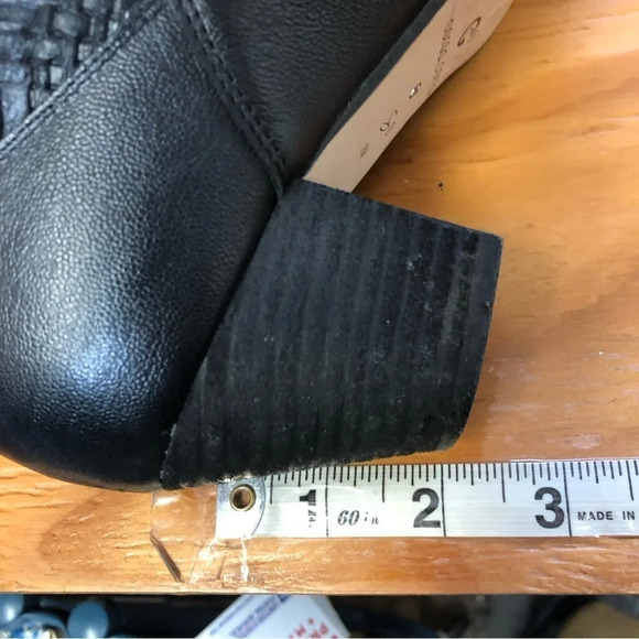 Corso Como black leather ankle boots woven - Picture 8 of 8